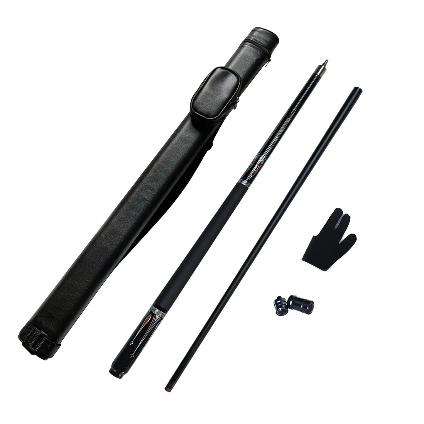 Carbon Fiber Pool Cue Stick 13mm Tip Peacock Element Ideal for Nine Ball and Carom Billiards