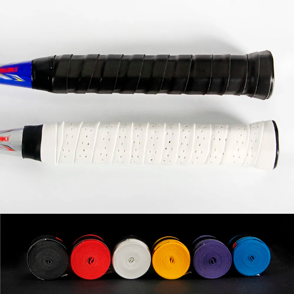 QUESHARK 10 Pcs Coated Anti-Slip Breathable Tennis Racket Sweat Bands Tapes Fishing Rods Badminton Racket Over Grip Wrap Tapes