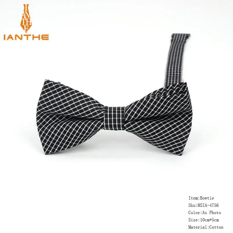 36Colors Brand Plaid Kid Bowtie Cotton Children Bowties Baby Kid Classical Pet Dog Cat Striped Butterfly Child Bow Tie