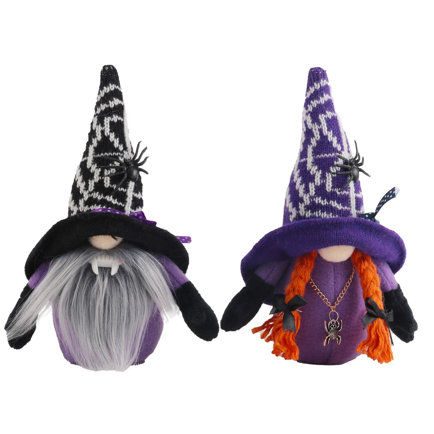 Halloween Broomstick Top Hat Witch Dwarf Gnome Doll Ornaments Cute Cartoon Dwarf Elf Home Decor Halloween Xmas Party Celebration