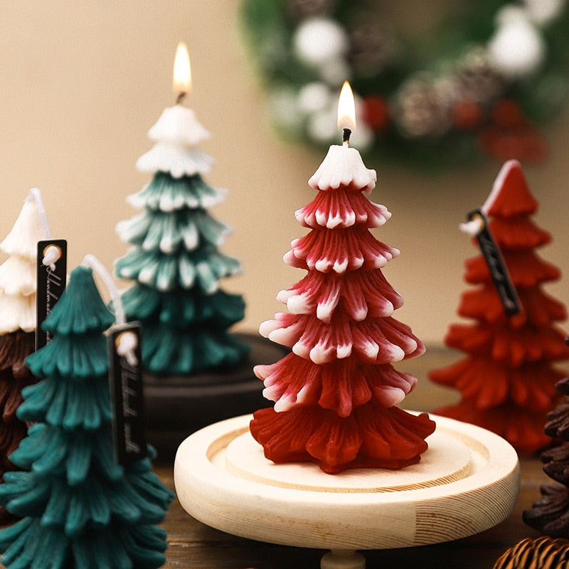 Christmas Tree Fragrance Candle Handmade Christmas Atmosphere Fragrance Kid's Scene Decoration Window Ornaments