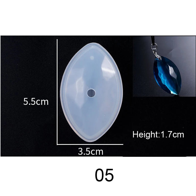1PC 3D Pendant DIY Necklace Jewelry Mold Pendants Crystal Scale Jewelry Resin Molds for Jewelry Making Tool