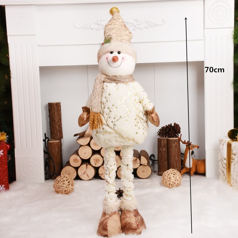 Santa Claus Snowman Alpaca Elk Christmas Decorations for Home New Year Christmas Doll Home Figures Ornaments Merry Christmas