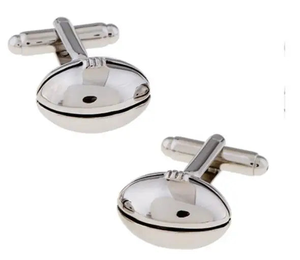 Men's Cufflinks Sport Series Rugby Golf Football Tennis Design Cuff Links for Men Copper Quality