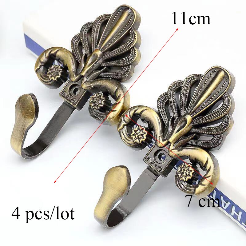 2pcs/Set Curtain Tieback Holder Hooks Tie Backs Bedroom Living Room Curtain Decoration Accessories Holdback Metal Curtain Hook