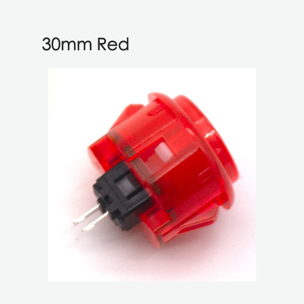 10 Pcs Transparent No LED Arcade 30mm Push Button Copy SANWA Replace OBSF-30 OBSN-30 for DIY Raspberry Pi MAME PC Pandora Game