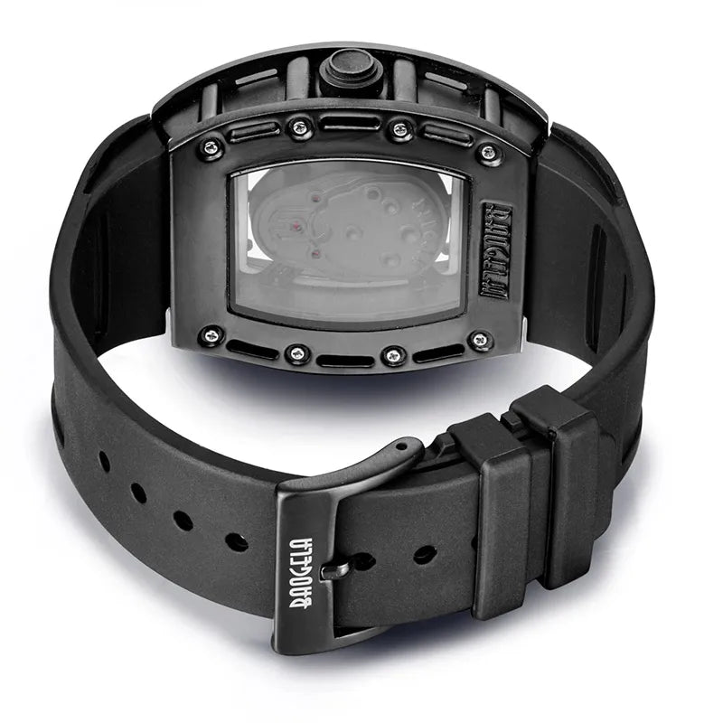 Baogela Pirate Skull Style Men Watch Silicone Luminous Quartz Watches Military Wateproof Skeleton Wristwatch for Man 1612