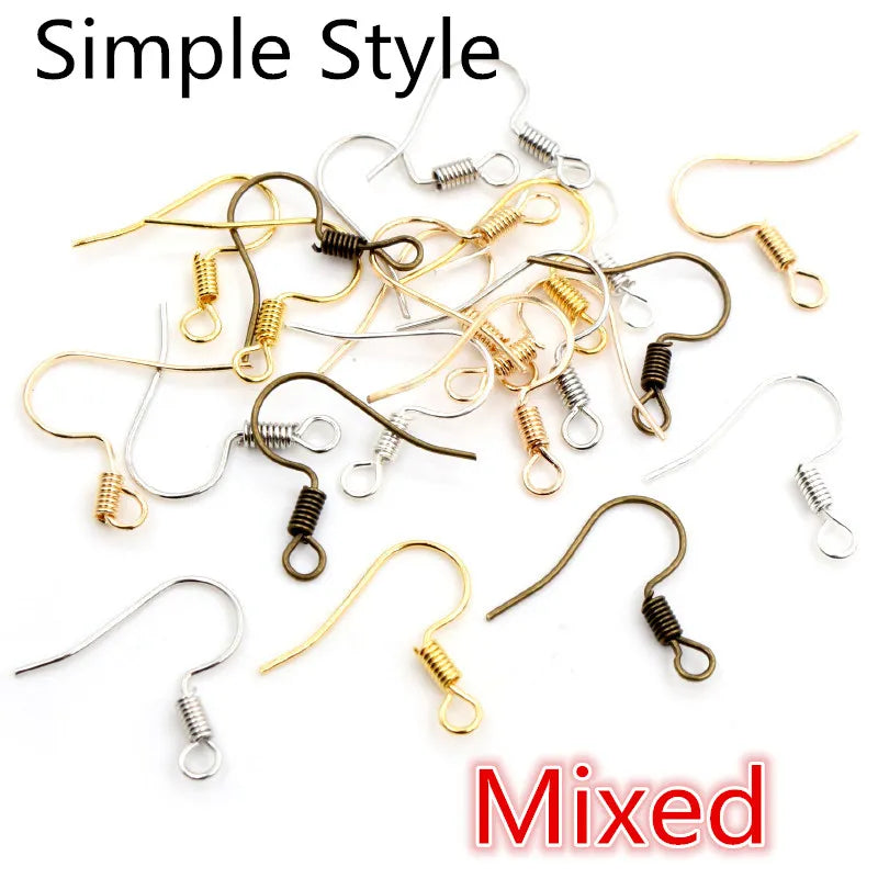 100pcs/Lot 20x17mm DIY Earring Findings Earrings Clasps Hooks Fittings DIY Jewelry Making Accessories Iron Hook Earwire Jewelry