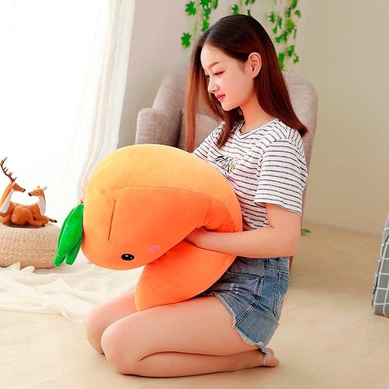 1pc Big Creative Simulation Carrot Plush Toy Super Soft Carrots Doll Stuffed With Down Cotton Pillow Cushion
