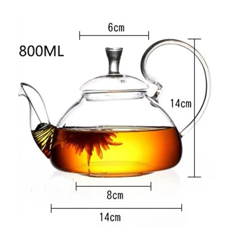 High Borosilicate Heat-Resistant Glass Teapot Chinese Glass Teapots Household Hi