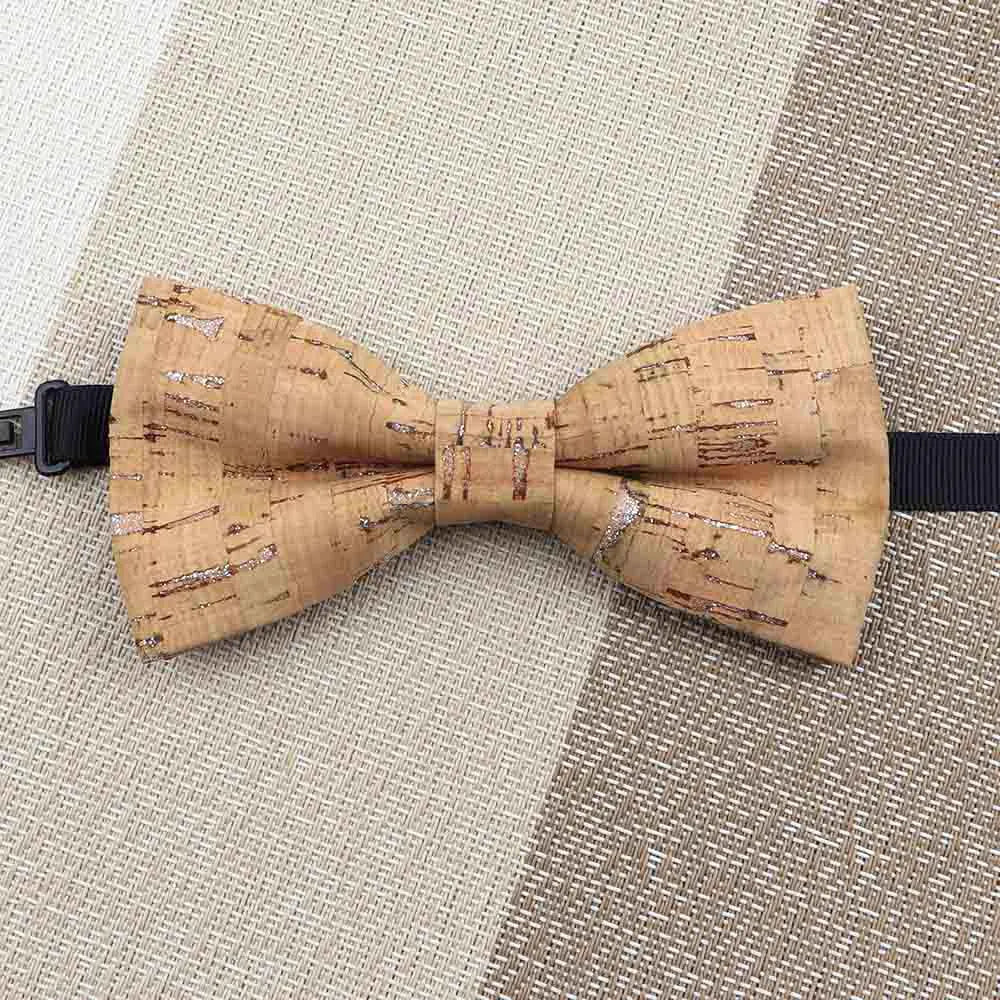 Fashion New Cork Wood Kids Bow Ties Novelty Handmade Fancy Bowtie Adjustable Butterfly Party School Children Accessories