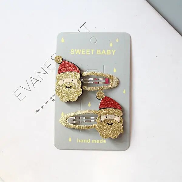 Christmas Hairpin Set Children Hair Accessories Holiday Princess Christmas Hairpin Girl Hair Accessories Side Clip