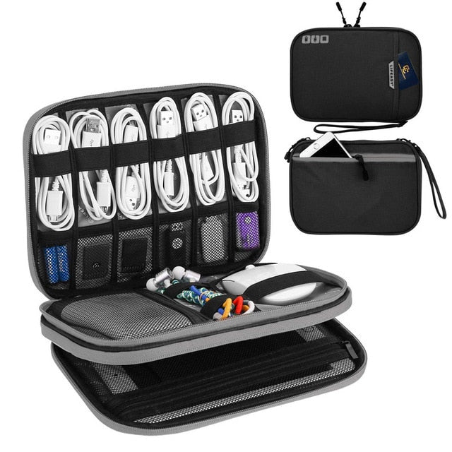 TUUTH Travel Digital Cable Storage Bag Mobile Power Organizer Bag Electronics Accessories Bag Case for Earphones