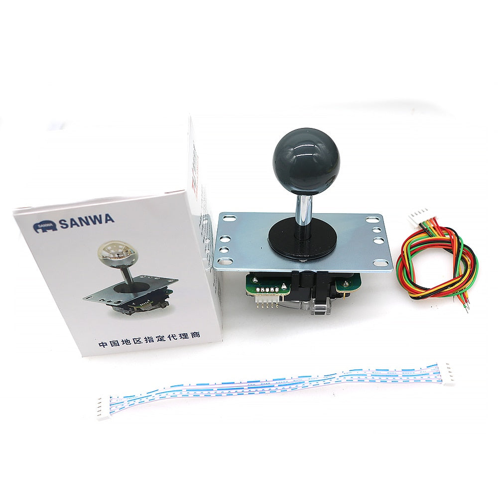 Original Japan Sanwa Joystick JLF TP 8YT Fighting Rocker With Topball 5pin Wire Jamma Arcade Vending Game PC Zero Delay Kit DIY