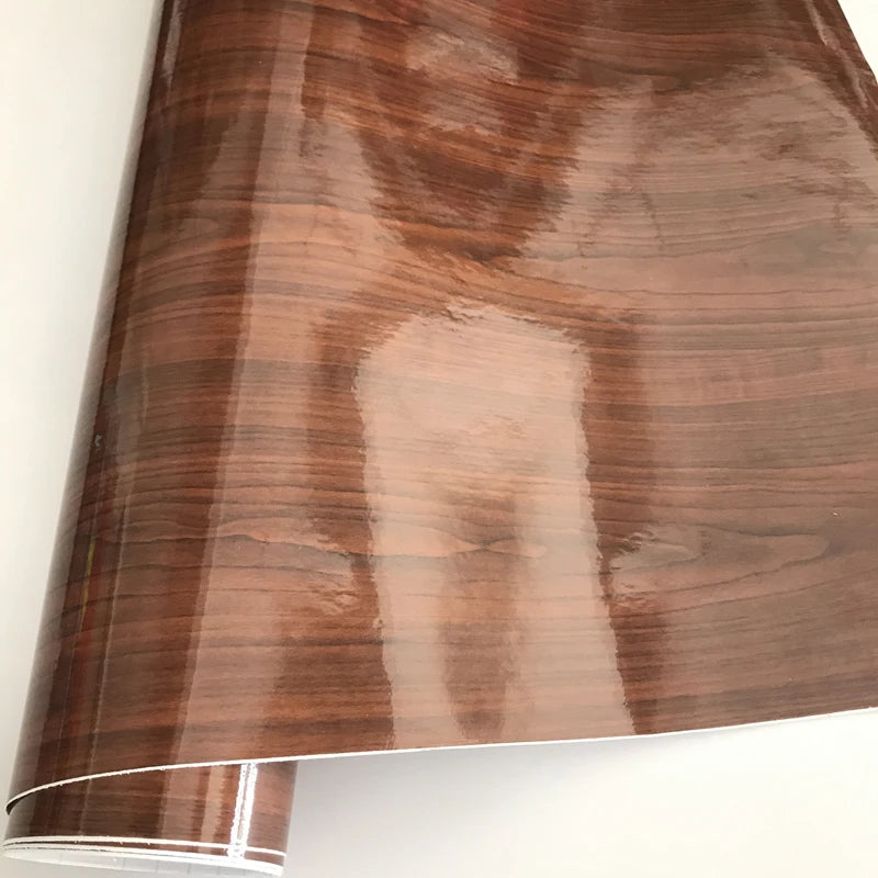 High Glossy Wood Grain Car Interior DIY Vinyl Sticker Decal Wrap Film Size 10/20/30/40/50cmx152cm