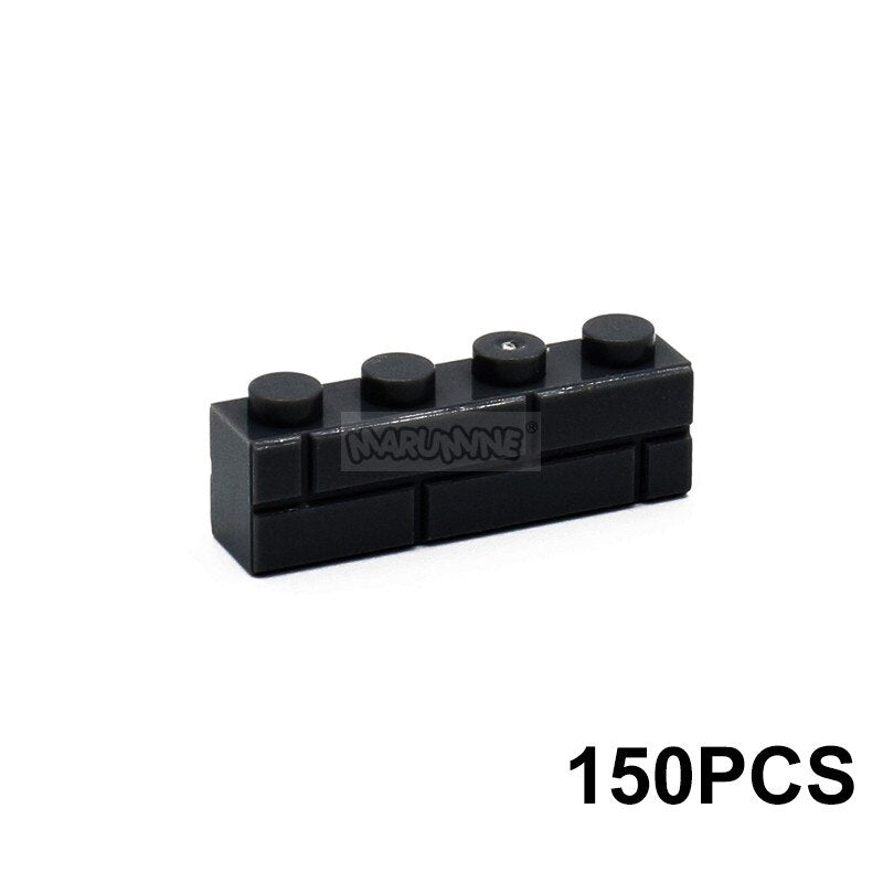MARUMINE 150PCS 1x3 Wall Bricks Cube Idea Part House Build Block Parts 3622 Compatible Accessories DIY Assembly MOC Street View