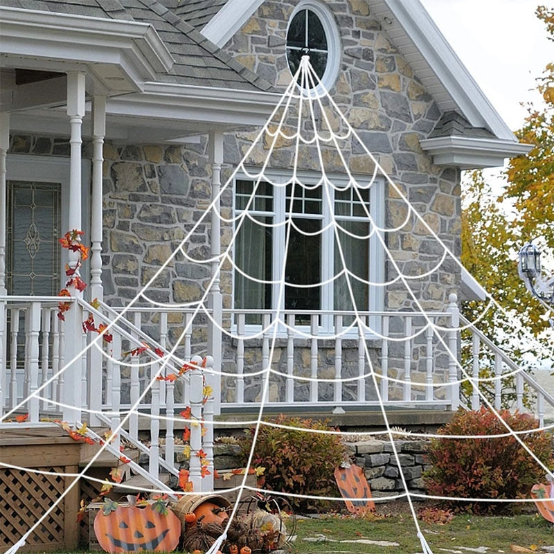 Black White Halloween Spider Web Giant Stretchy Cobweb for Home Bar Haunted House Scary Props Horror Halloween Party Decorations