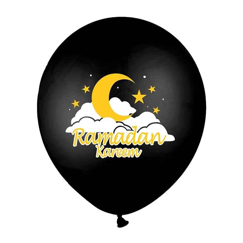10Pcs Eid Mubarak Latex Balloon Ramadan Kareem Decoration Air Globos Ramadan Mubarak Muslim Islamic Festival Party Supplies 2024
