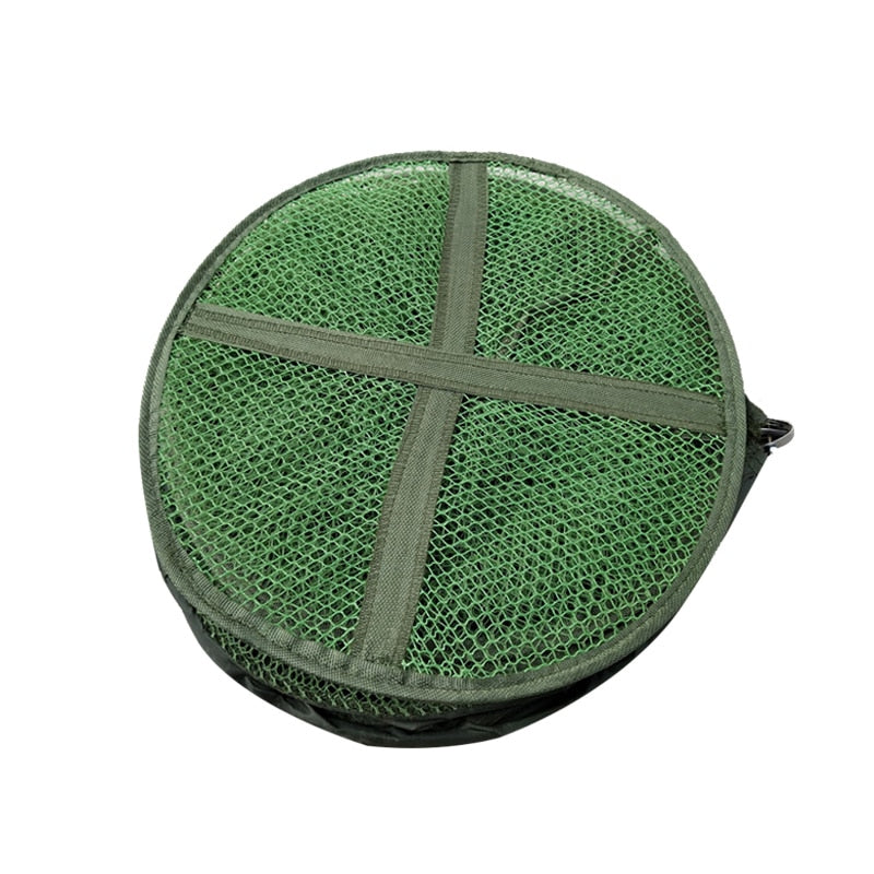 Fishing Net Folding Telescoping Quick-Drying Nylon Mesh Fishing Basket Dip Nets Fyke Net Shrimp Cage Outdoor Fishing Tackle Gear