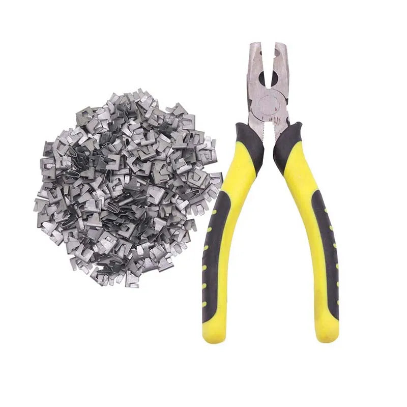 Chicken Quail Bird Rabbit Pet Cage Installation and Repair Tool Catch the Clamp Pliers Bayonet Nail 300 Nails 1 Pliers