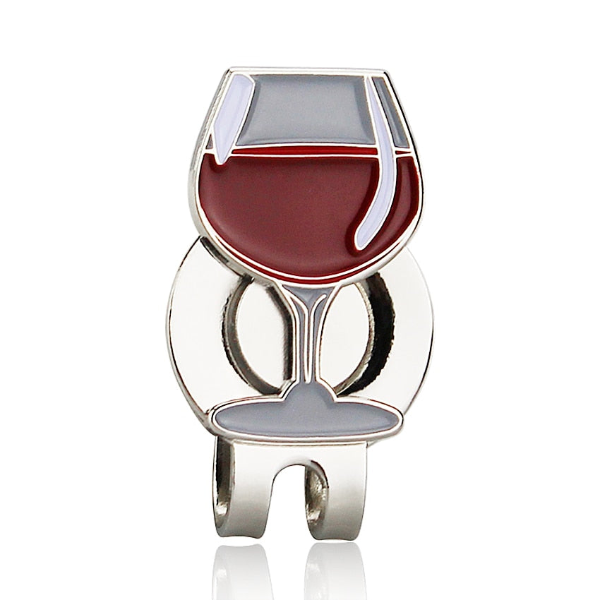 24 Kinds Different Design Golf Marker W Golf Hat Clip Clamp Golf Ball Mark Animals Wine Cup Plants Shoes Flag 1pcs