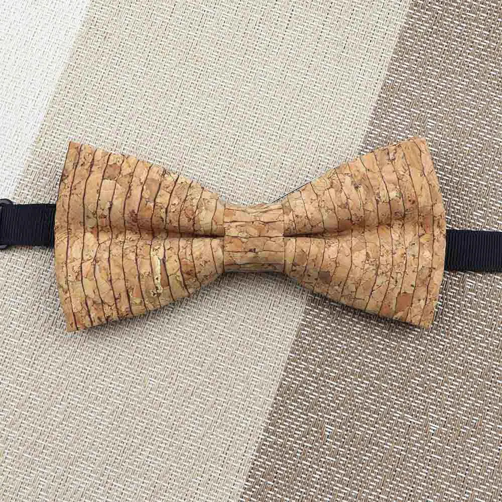 Fashion New Cork Wood Kids Bow Ties Novelty Handmade Fancy Bowtie Adjustable Butterfly Party School Children Accessories
