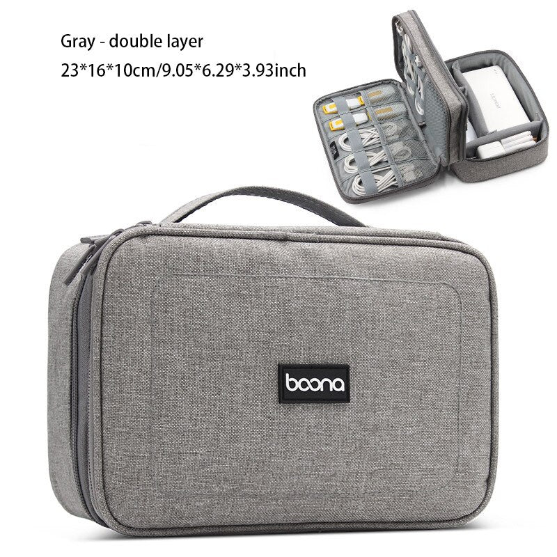 TUUTH Travel Digital Cable Storage Bag Mobile Power Organizer Bag Electronics Accessories Bag Case for Earphones