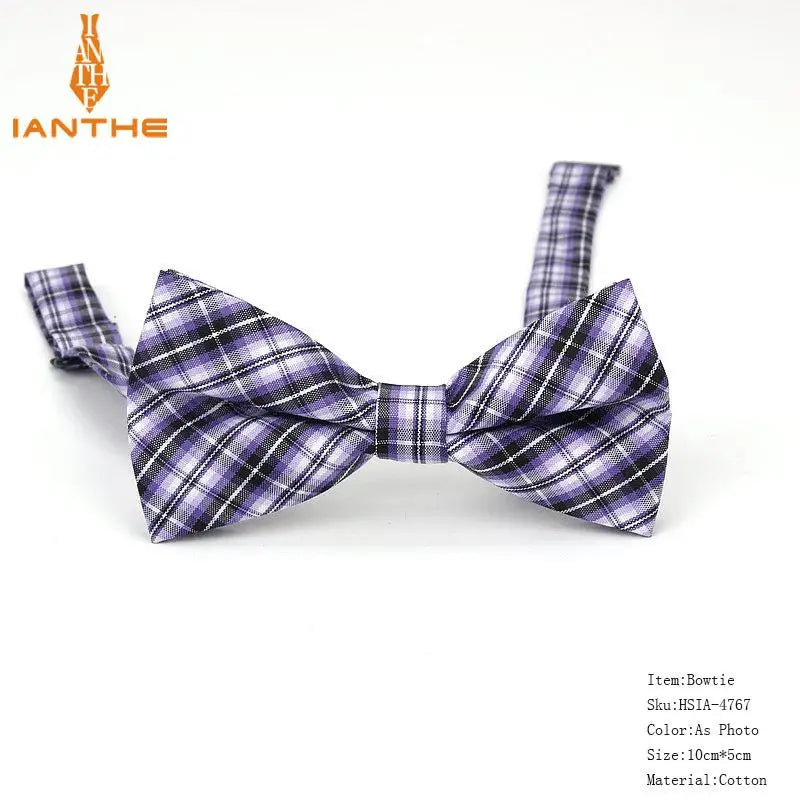 36Colors Brand Plaid Kid Bowtie Cotton Children Bowties Baby Kid Classical Pet Dog Cat Striped Butterfly Child Bow Tie