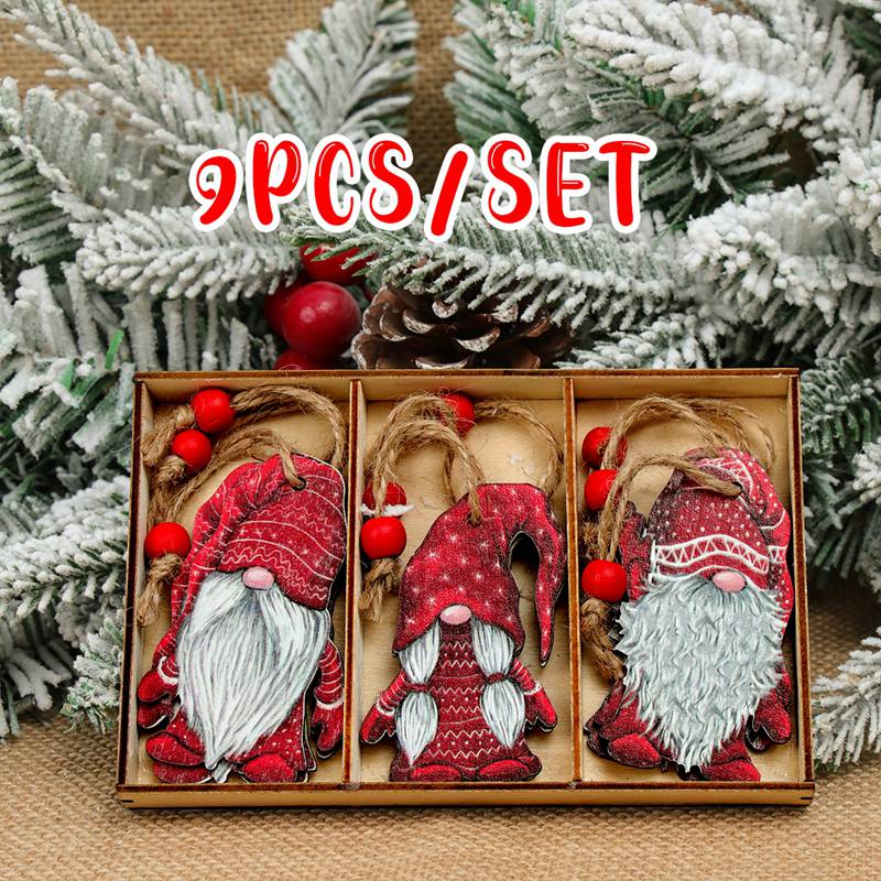 Wooden Christmas Pendant Merry Christmas Decor for Home 2023 Navidad Ornaments C