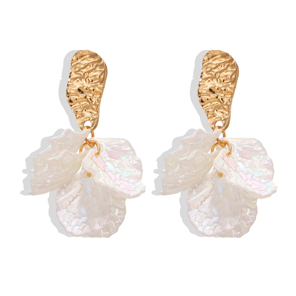 FNIO Big Simulated Pearl Earrings 2019 for Women Lover Geometric Round Heart Drop Dangle Earring Korean Statement Jewelry