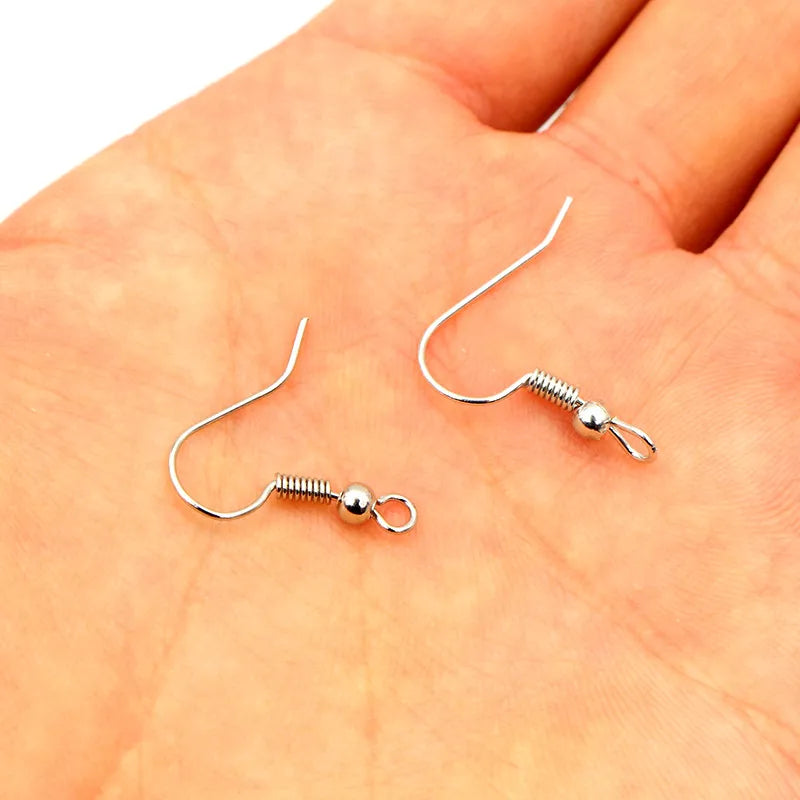 100pcs/Lot 20x17mm DIY Earring Findings Earrings Clasps Hooks Fittings DIY Jewelry Making Accessories Iron Hook Earwire Jewelry