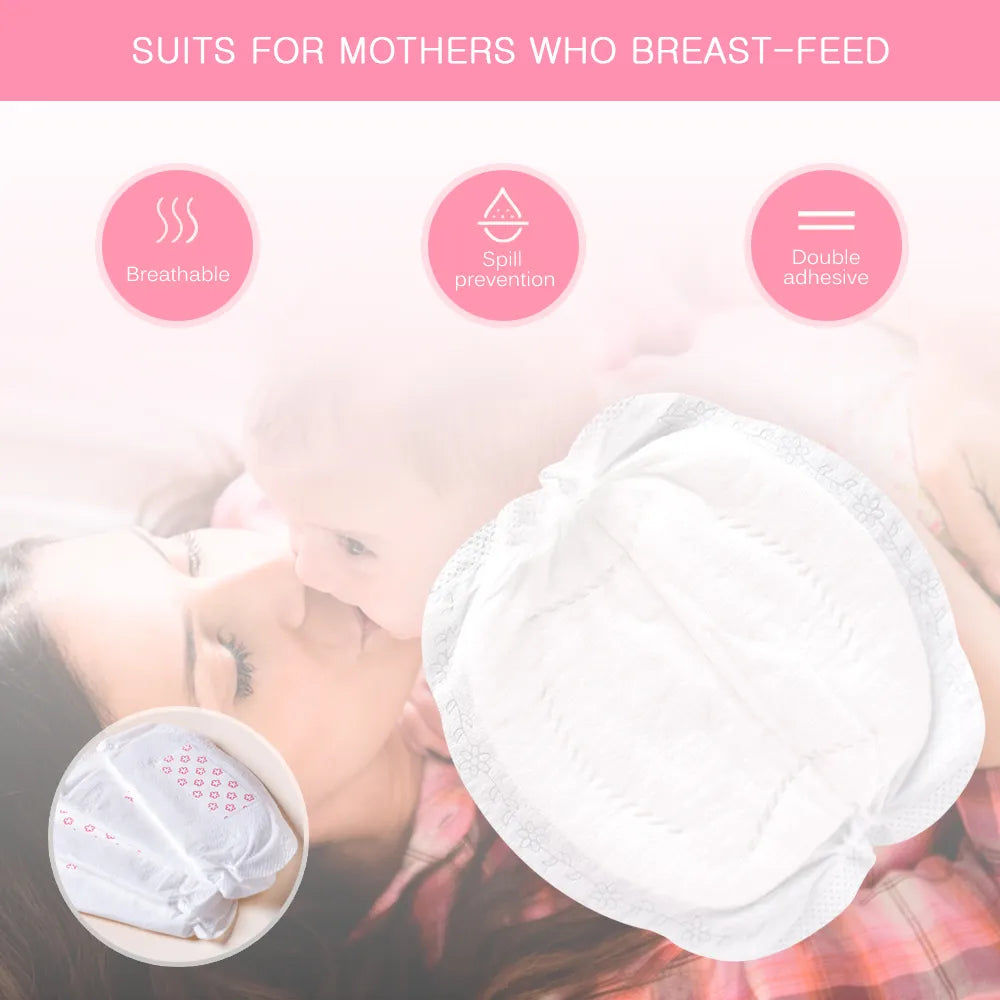 SLAIXIU 40 Pieces Breast Pads Nursing Pads Disposable Breast Pads Breastfeeding Accessories Ultra-Thin Dry Soft