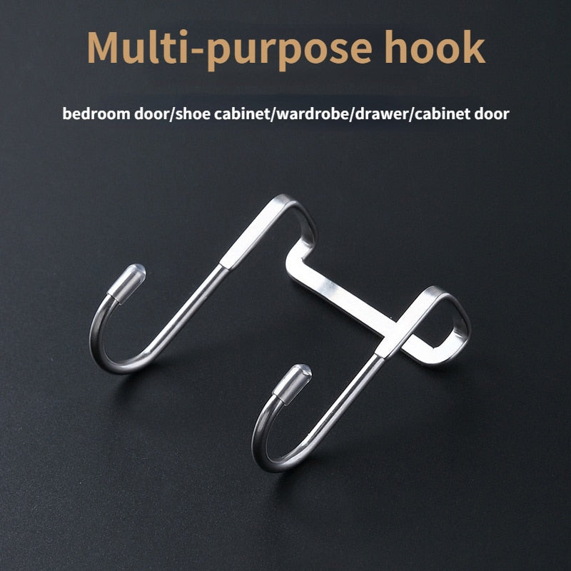 304 Stainless Steel Hook Punching Double S-Shape Hook Kitchen Bathroom Cab