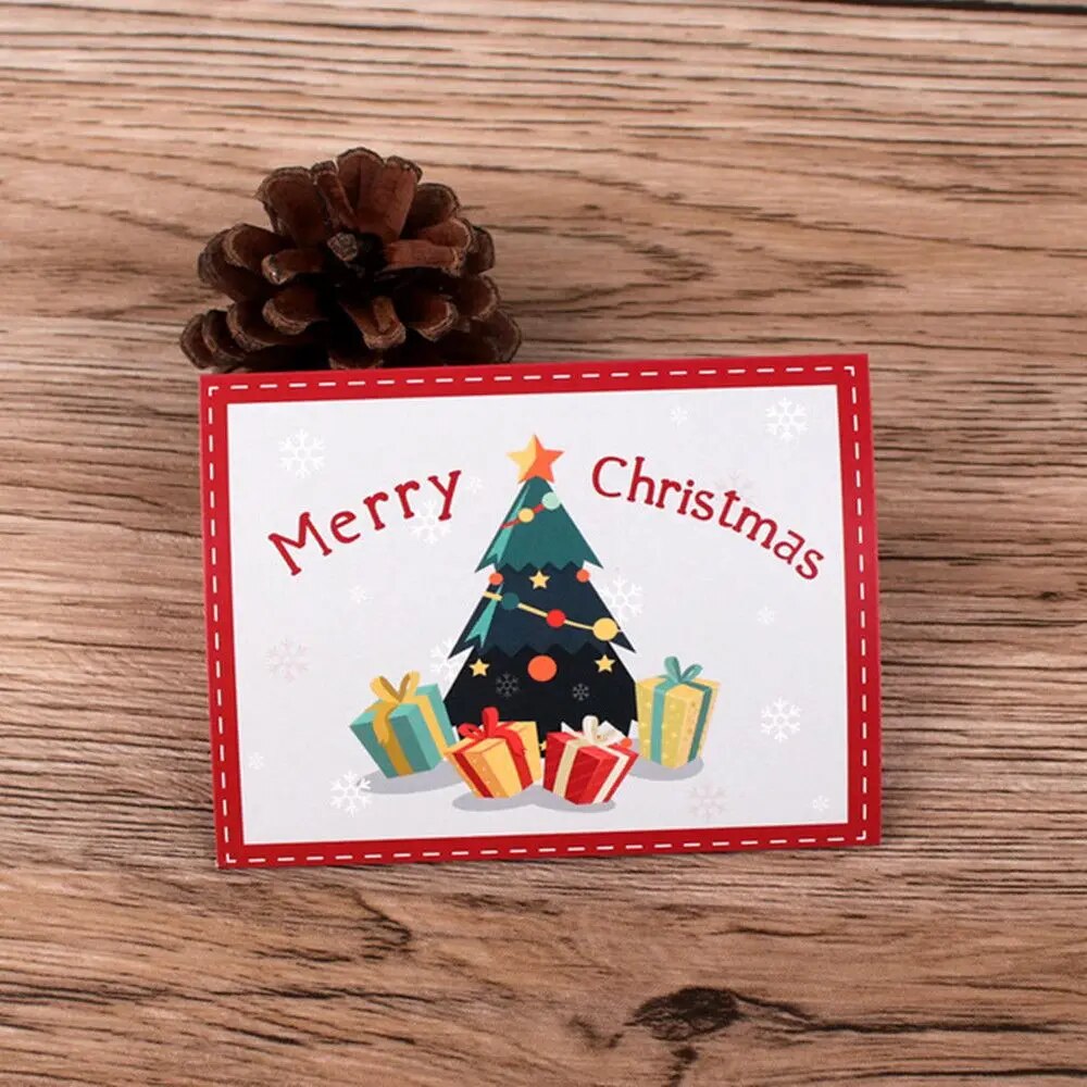 Santa Claus 3D Pops-Up Bouquet Girlfriend Swan Mermaid Merry Christmas Cards Xma