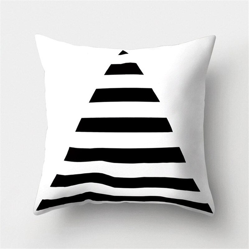 45x45cm Black White Geometric Cushion Cover Car Pillowcase Sofa Cushions Decorative Pillowcover Home Decor Pillow Cases