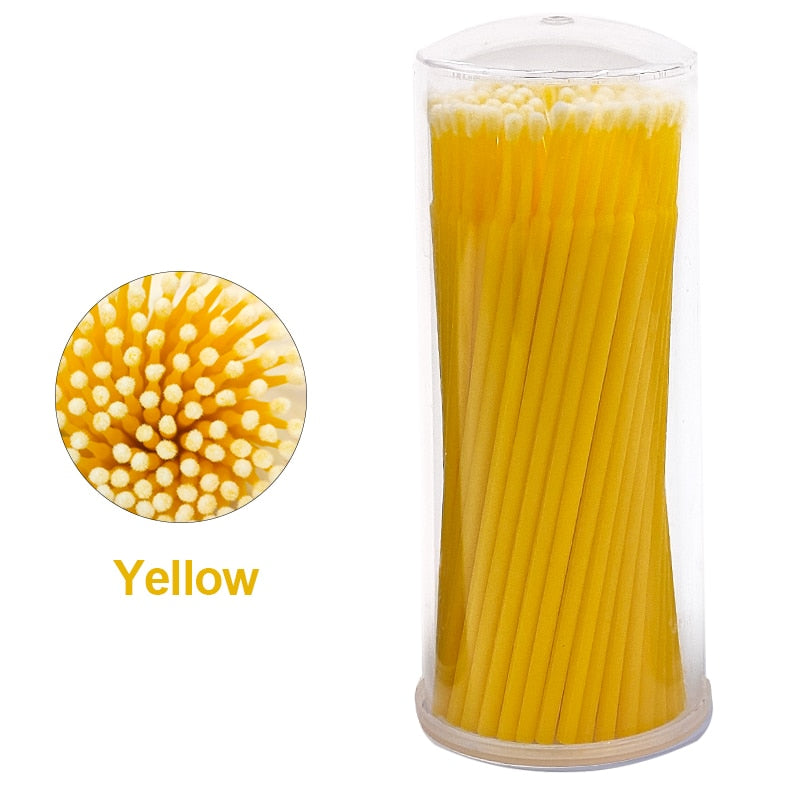 Kekelala 100pcs/Bottle Eyelash Extension Cleaning Swabs Lash Lift Glue Remover Applicators Microblade Makeup Micro Brushes Tool