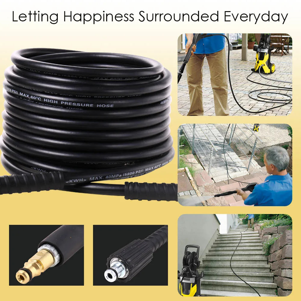 10M 15M 32FT 50FT High Pressure Washer Water Cleaning Hose Kink Resistant for Karcher K2-7 M22 14mm Power Pressure Cleaner