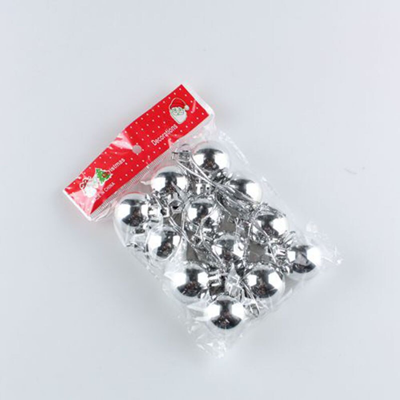 3CM Classic Fashion Plastic Christmas Ball Pendant Drop Ornaments High Quality Electroplated Bright Christmas Tree Decoration