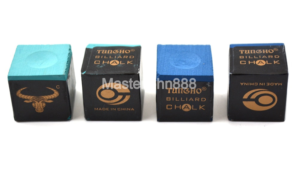 4pcs of Pool Billiards Snooker Chalk Cubes Chalk Light Green/Blue Dry/Wet Chalks