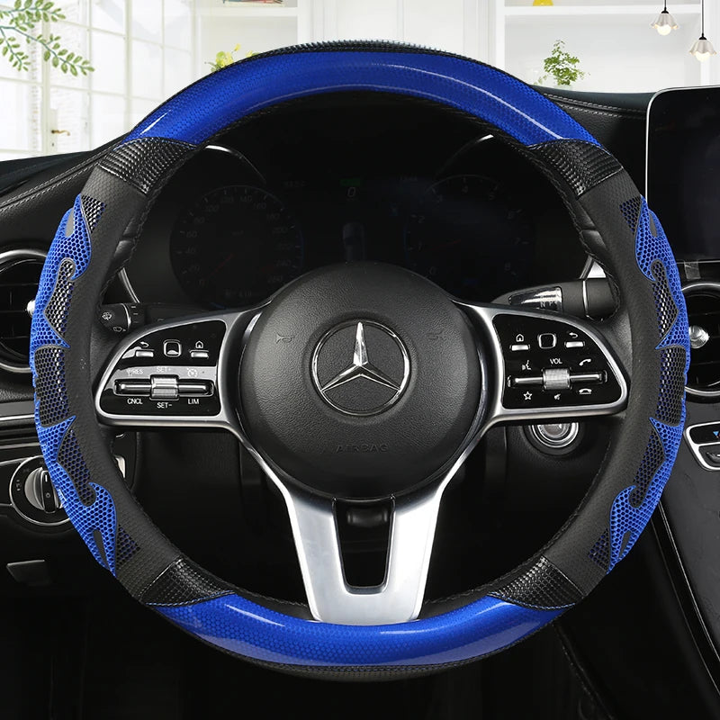 Car Steering Wheel Cover Carbon Fibre Leather for Nissan Qashqai J11 X-Trail T32 for VW GOLF 7 2015 POLO JATTA Passat Tiguan
