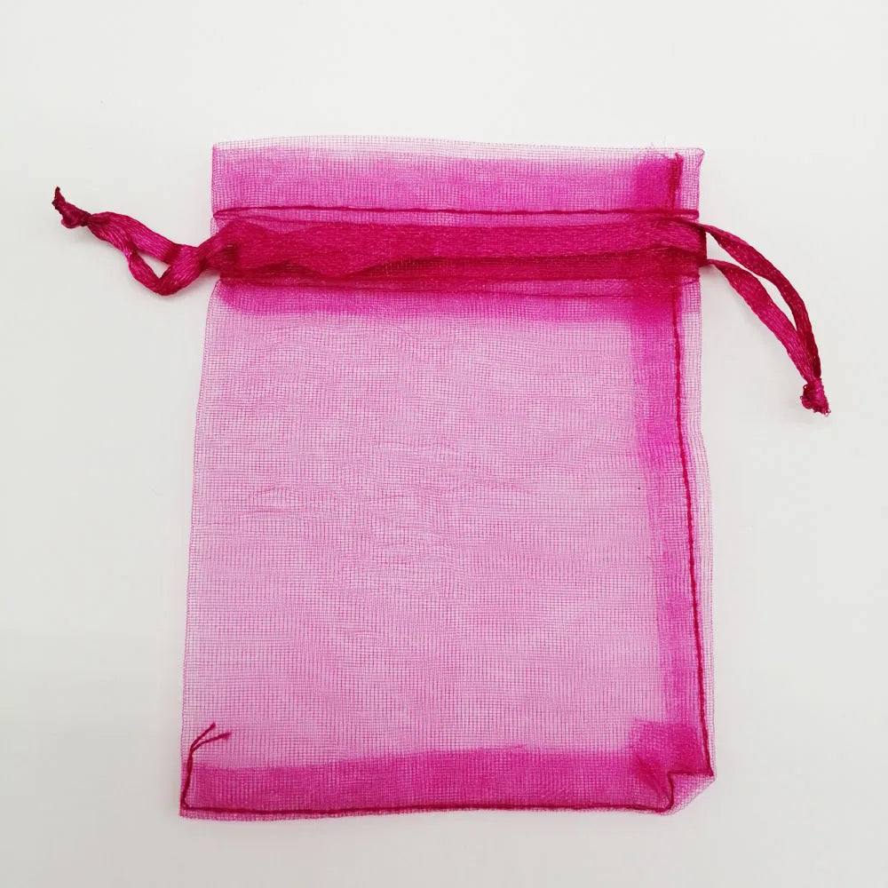 100pcs/Lot 5x7/7x9/10x15cm Organza Jewelry Bags Pouch Organza Drawstring Bag Jewelry Packaging for Jewelry Pouches Jewellery Bag