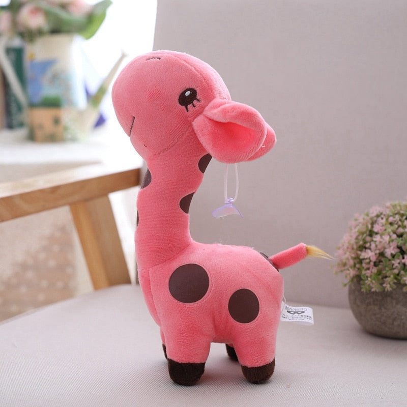 18cm/25cm Cute Giraffe Plush Toy Pendant Soft Deer Stuffed Cartoon Animals Doll Baby Kids Toys Christmas Birthday Colorful