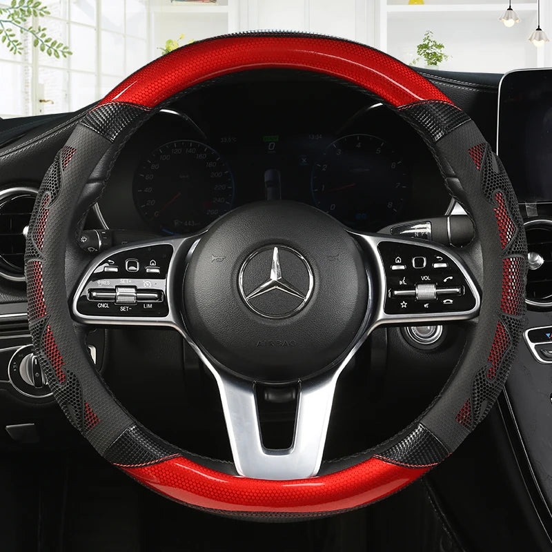 Car Steering Wheel Cover Carbon Fibre Leather for Nissan Qashqai J11 X-Trail T32 for VW GOLF 7 2015 POLO JATTA Passat Tiguan