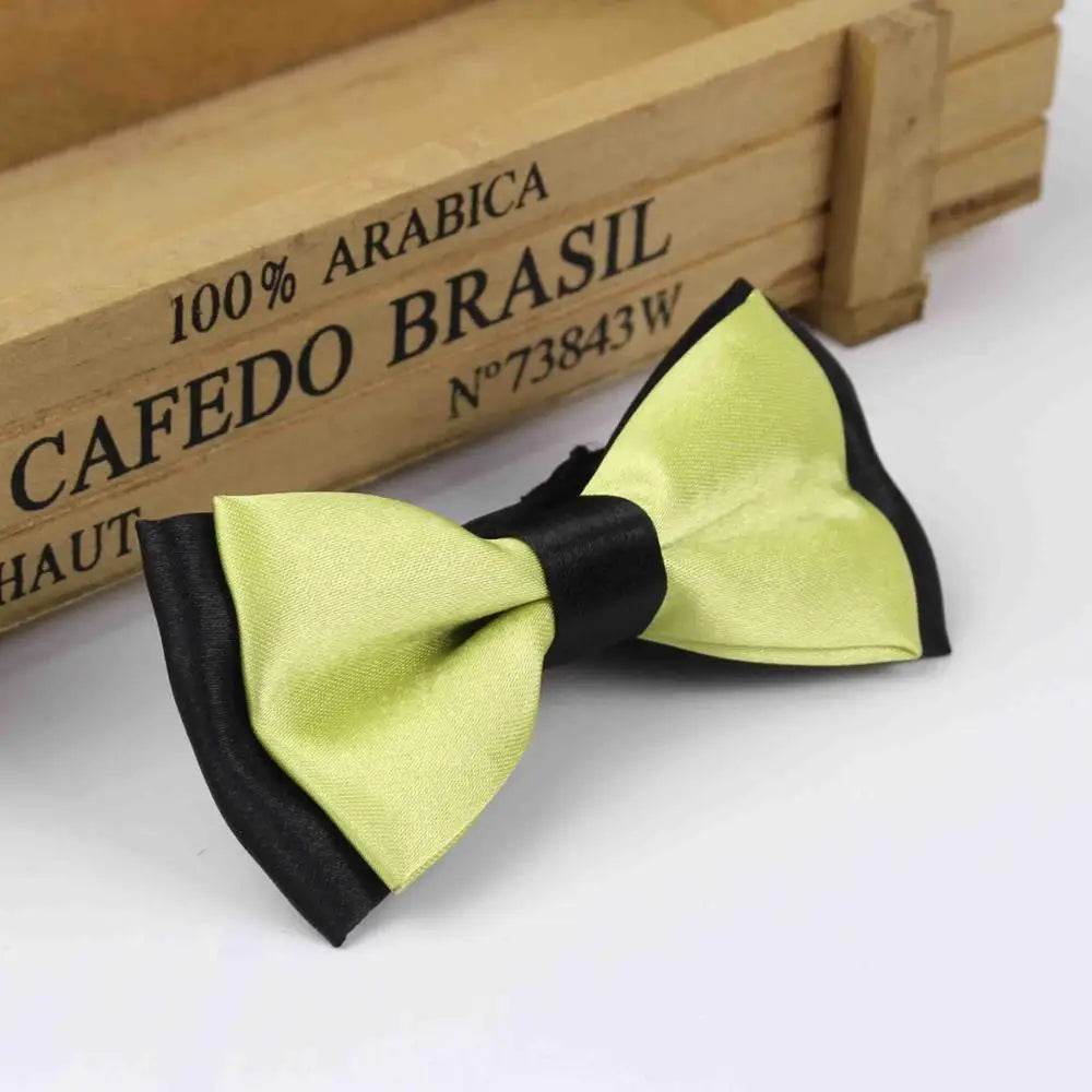 Classic Kid Suit Neckwear Baby Boy's Girls Fashion Solid Color Adjustable BowtiE Chlidren Two Tone Pet Dog Cat Bow Tie