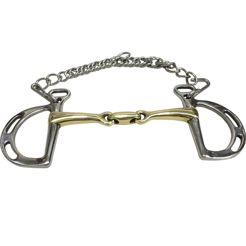 Stainless Steel Kimberwicke Bit Horse Equipment 5 Inches Brass Copper Mouth Snaffle