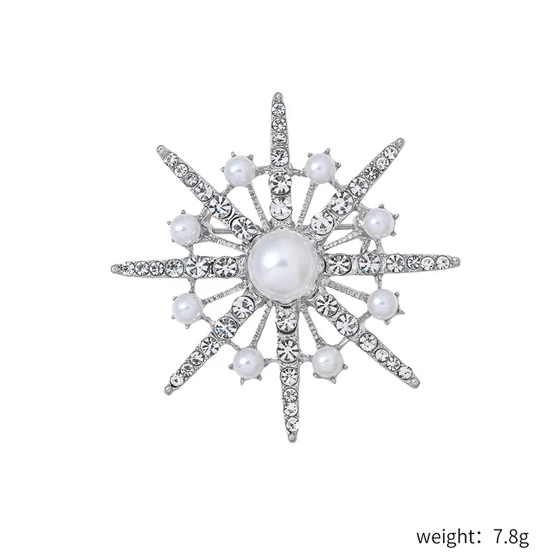 Factory Directly Crystal Diamante and Imitation Pearls Flower Jewelry Brooch Pins DIY Wedding Bouquets Брошь Декор