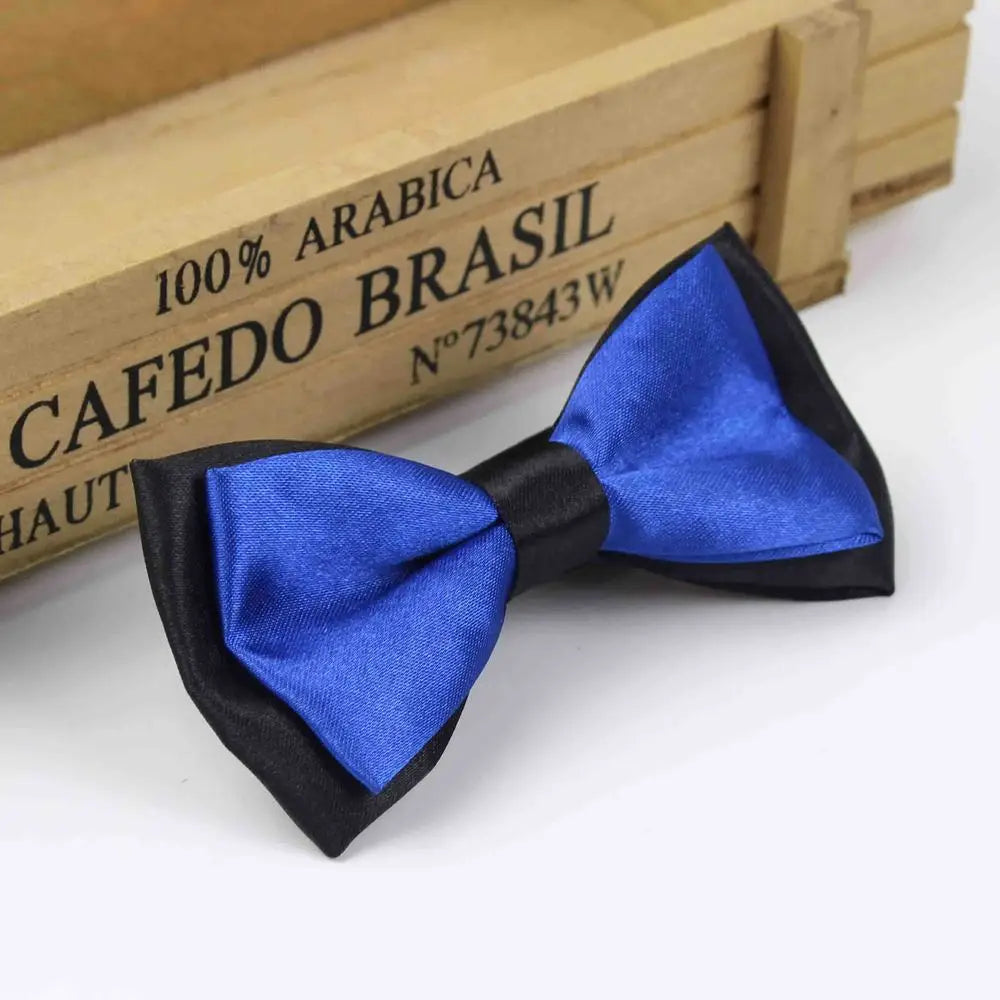Classic Kid Suit Neckwear Baby Boy's Girls Fashion Solid Color Adjustable BowtiE Chlidren Two Tone Pet Dog Cat Bow Tie