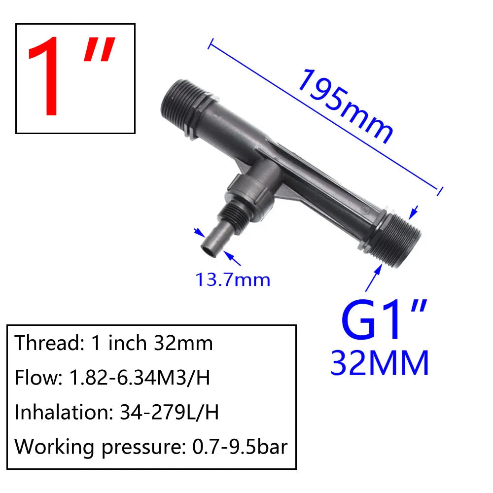 Irrigation Venturi Fertilizer Injector Male 3/4 1/2 1" 1.5" Automatic Fertilizer Kit Irrigation Venturi Mixer Injectors 1pcs