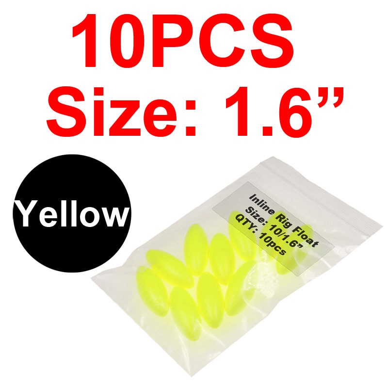 JIGEECARP 10pcs Catfish Fishing Rig Float Buoyancy Inline Bobber Float Saltwater Fishing Floats Accessories Snappers Rigs