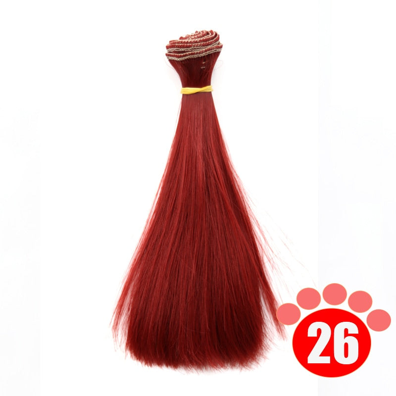 Msiredoll Bjd Wig 15*100CM or 20*100CM or 25*100CM Doll Hair for 1/3 1/4 1/6 Straight Hair Doll Hair Bjd Wig Diy